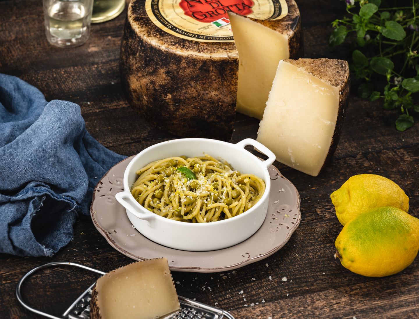 Spaghetti con crema di Pecorino al profumo di limone Martarelli Formaggi